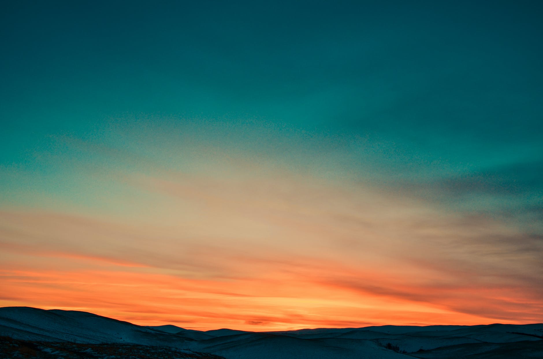 nature sky sunset the mountains